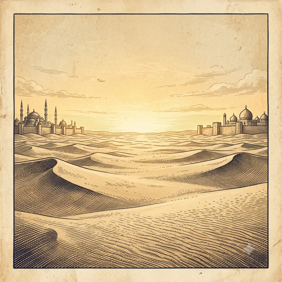 Engraving: Arabia before the light