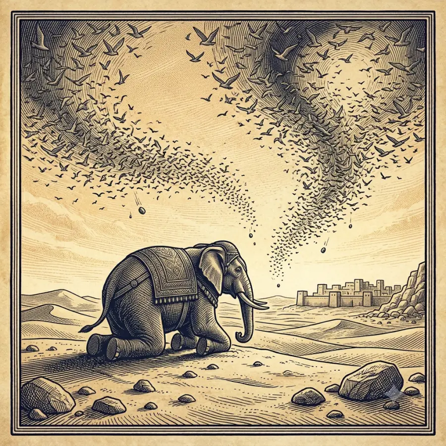Original engraving from Sirah Quest — the Year of the Elephant