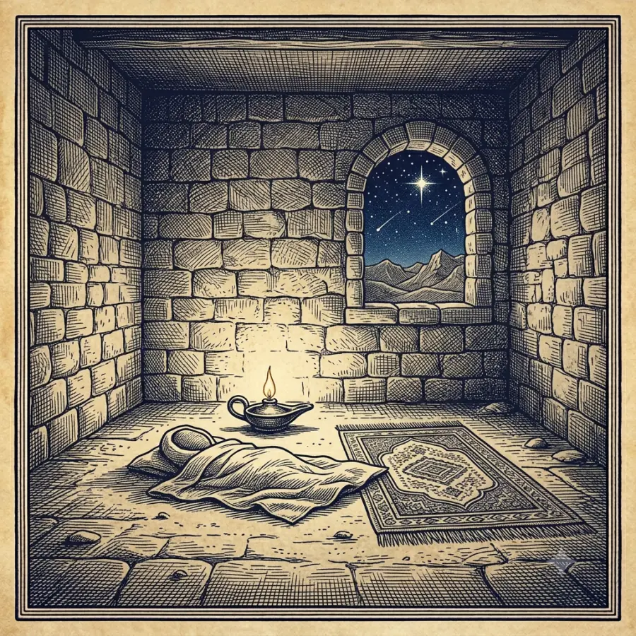 Engraving: The blessed birth