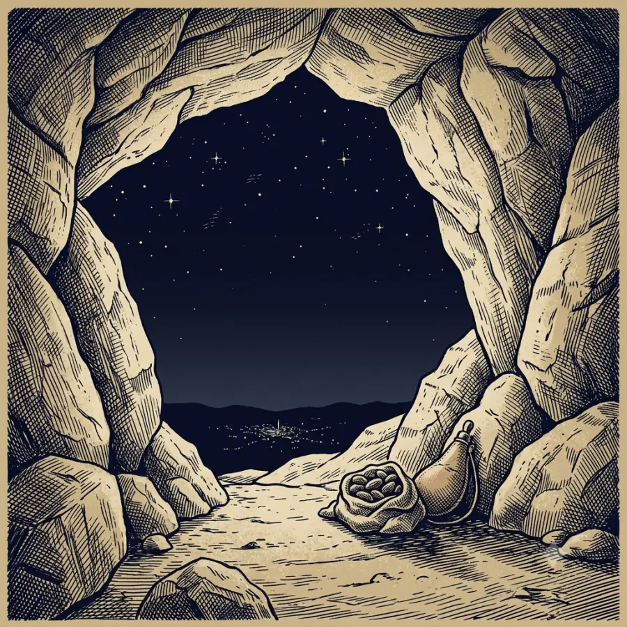 Engraving: The Cave of Hira